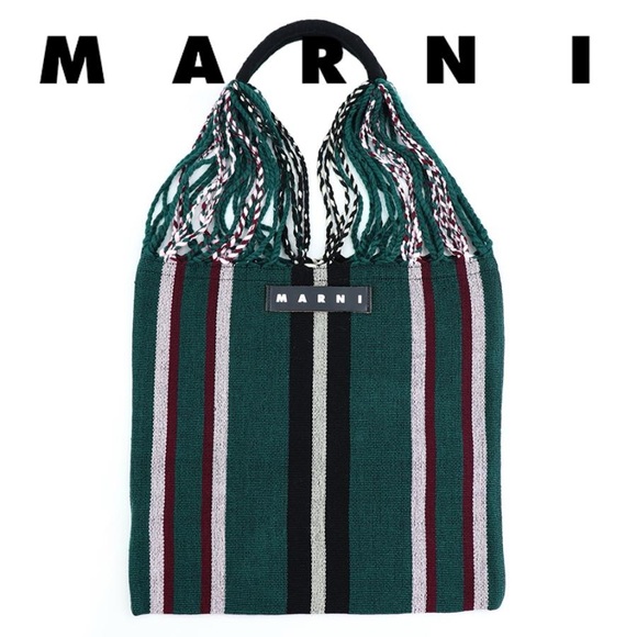 MARNI MARKET HAMMOCK BAG - DARK GREEN - Picture 2 of 7
